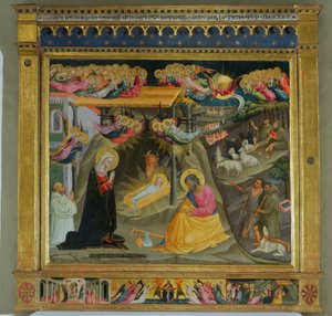Születés (tempera, fa)